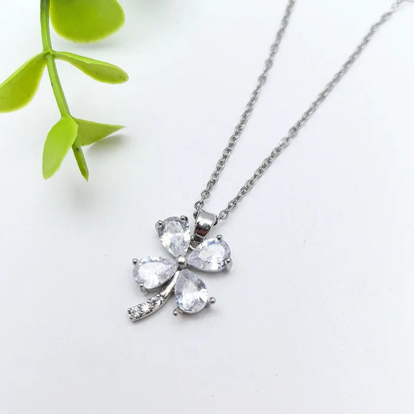 White Heart Necklace | Stainless Steel