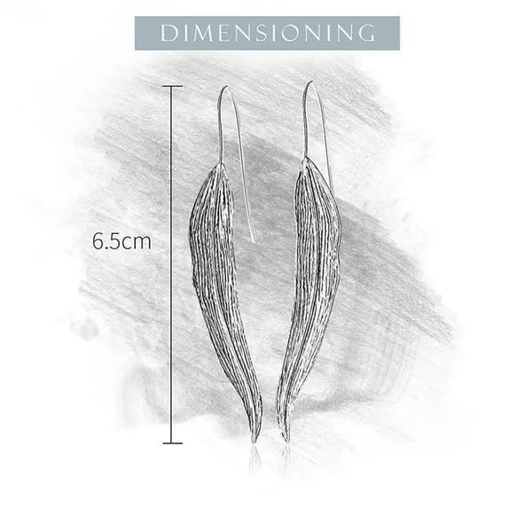 Silver-Plated Leaf Drop Earrings | 925 Sterling Silver