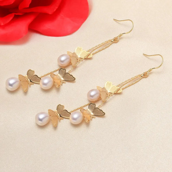 Freshwater Pearl Drop Earrings | 925 Sterling Silver