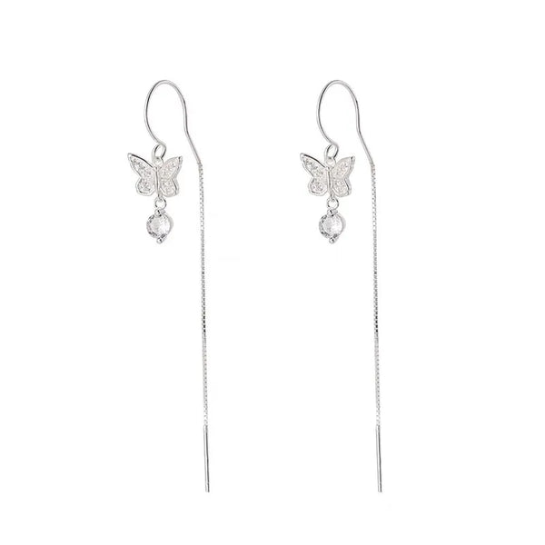 Butterfly Drop Earrings | 925 Sterling Silver