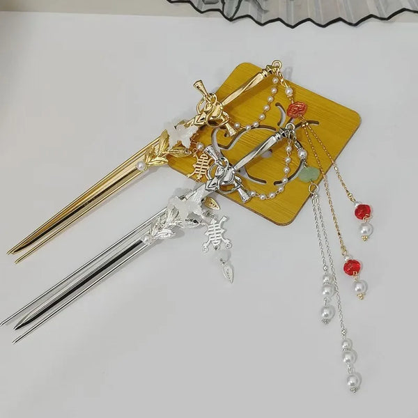 Geometric Hairpin Headband | Silver