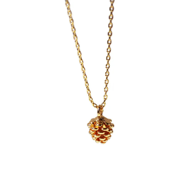 Geometric Pendant Necklace | Brass