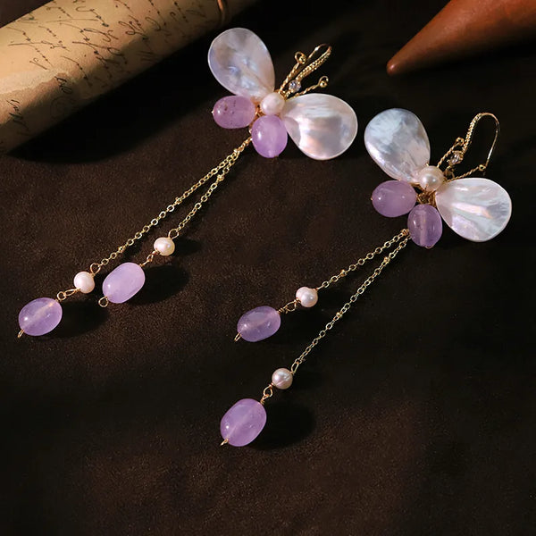 Natural Stone Freshwater Pearl Earrings | Freshwater Pearl