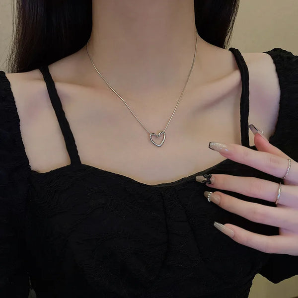 Heart Pendant Necklace | Titanium Steel