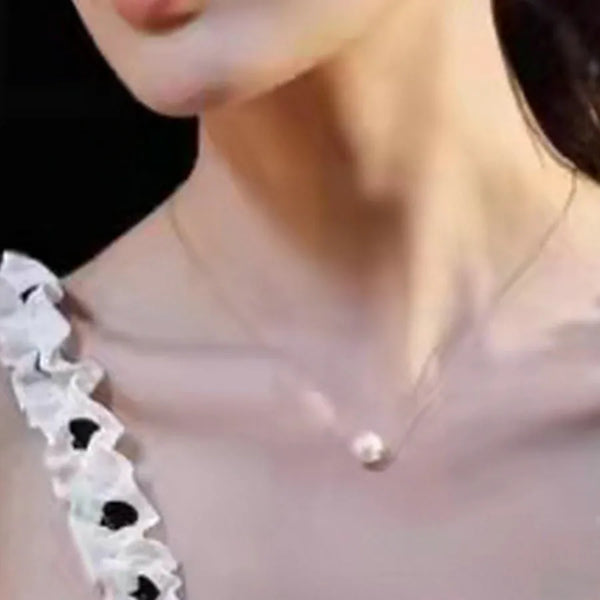 Bridal Artificial Pearl Pendant Necklace | Stainless Steel