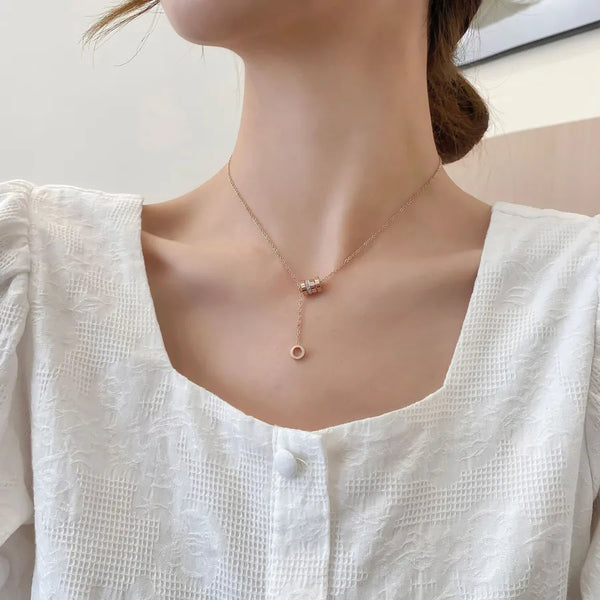 Geometric Pendant Necklace | Titanium Steel