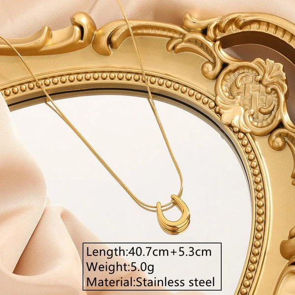 Gold-Plated Pendant Necklace | Stainless Steel
