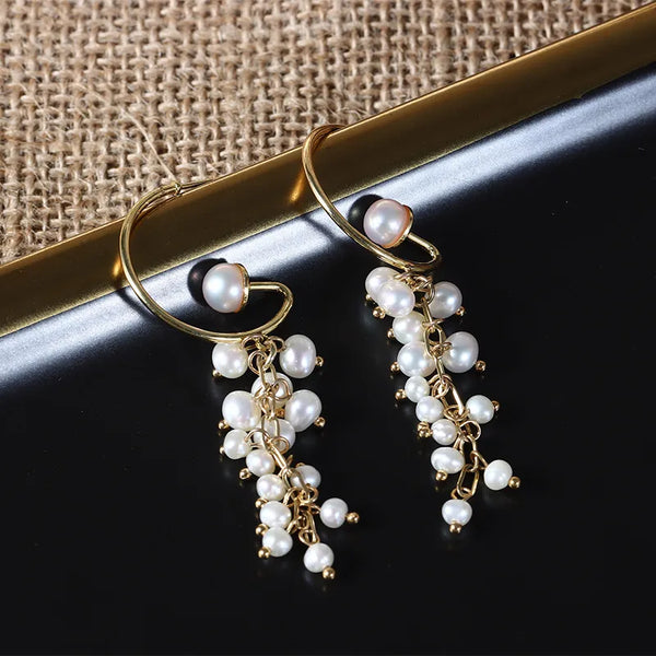 Freshwater Pearl Hoop Earrings | 925 Sterling Silver