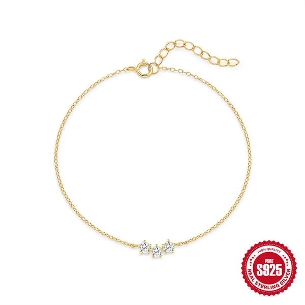 Chain Zircon Bracelet | 925 Sterling Silver