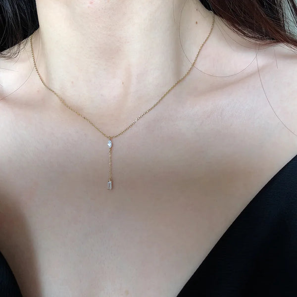 Droplets Zircon Necklace | 925 Sterling Silver