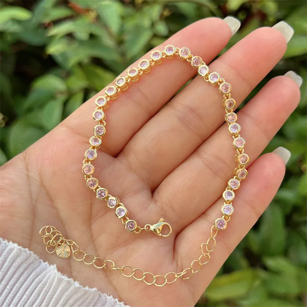 Gold-Plated Zircon Bracelet | Copper