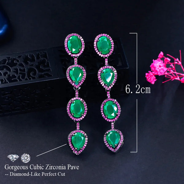 Vintage Floral Drop Earrings | 925 Sterling Silver