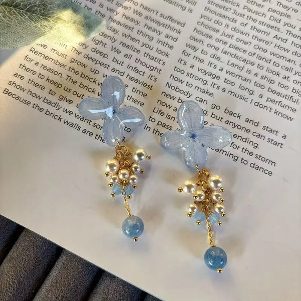 Pink Floral Earrings | 925 Sterling Silver