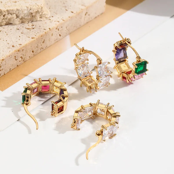 Zircon Earrings | Copper