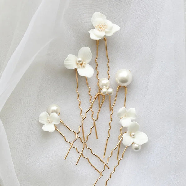 Floral Hairpin Headband | Ceramic