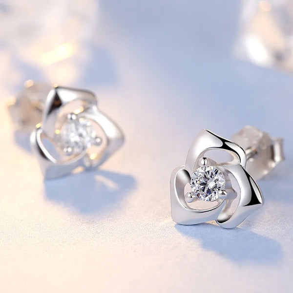 Leaf Floral Earrings | 925 Sterling Silver