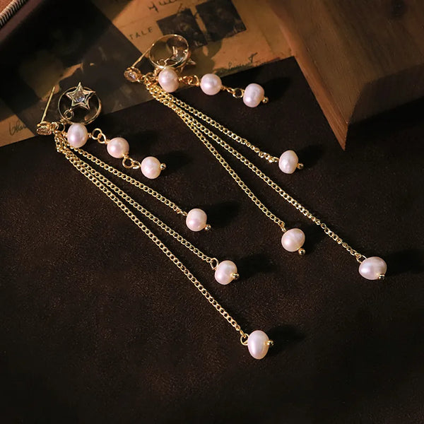 Tassel Freshwater Pearl Stud Earrings | Freshwater Pearl