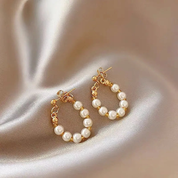 Geometric Zircon Stud Earrings | Copper