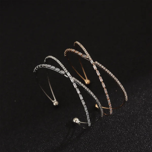 White Rhinestone Bangle | Rhinestone
