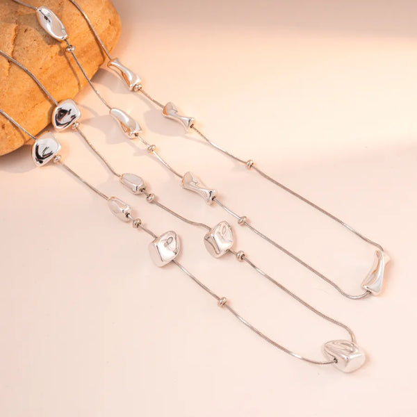 Square Geometric Necklace | Copper