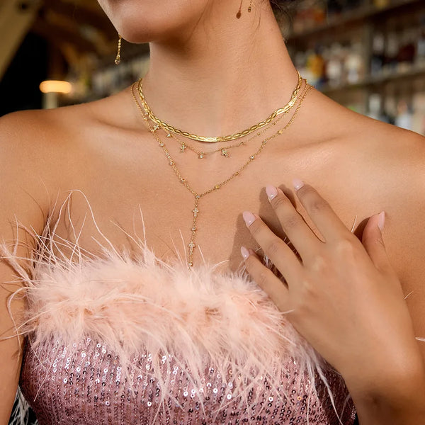 Cross Gold-Plated Necklace | Stainless Steel