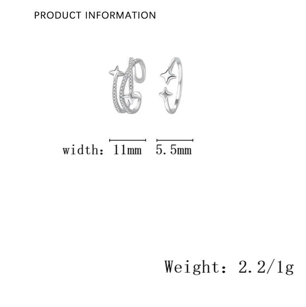 Open Band Celestial Ring | 925 Sterling Silver