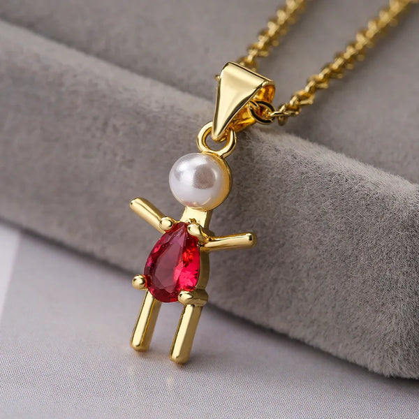 Zircon Pendant Necklace | Copper