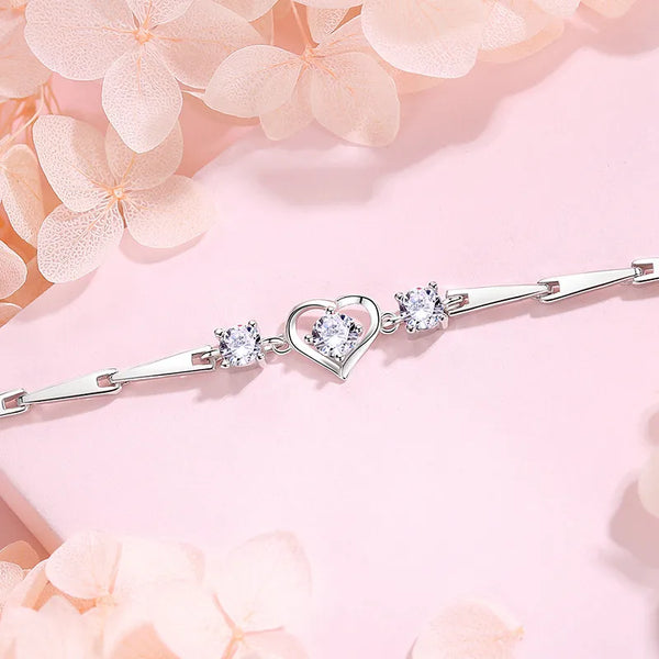 Student Heart Bracelet | 925 Sterling Silver