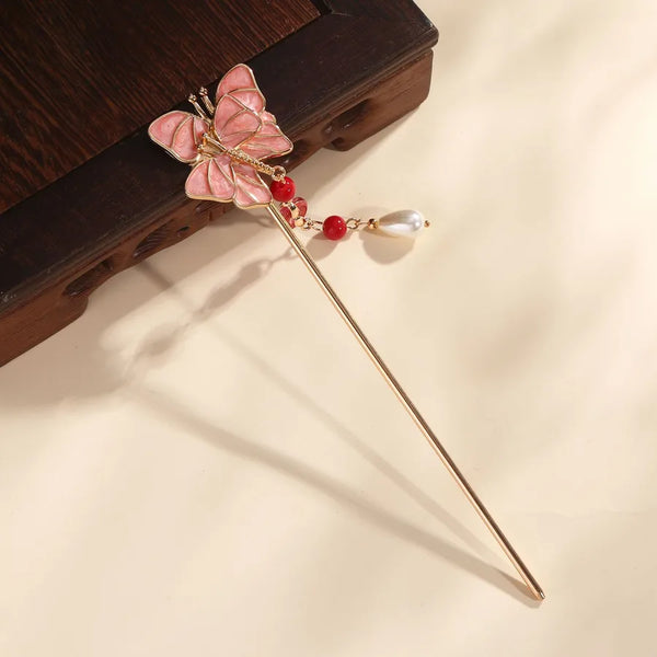 Geometric Artificial Pearl Hairpin Headband | Alloy