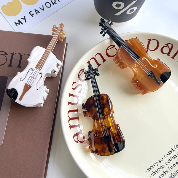 Violin Hair Claw | Acetic acid sheets