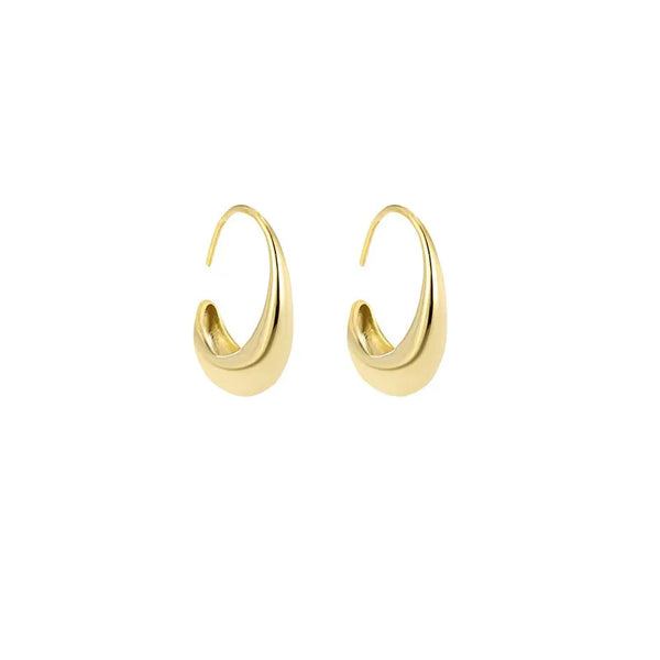 Shape Gold-Plated Earrings | Copper