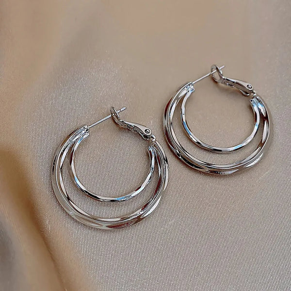 Double Geometric Earrings | 925 Sterling Silver