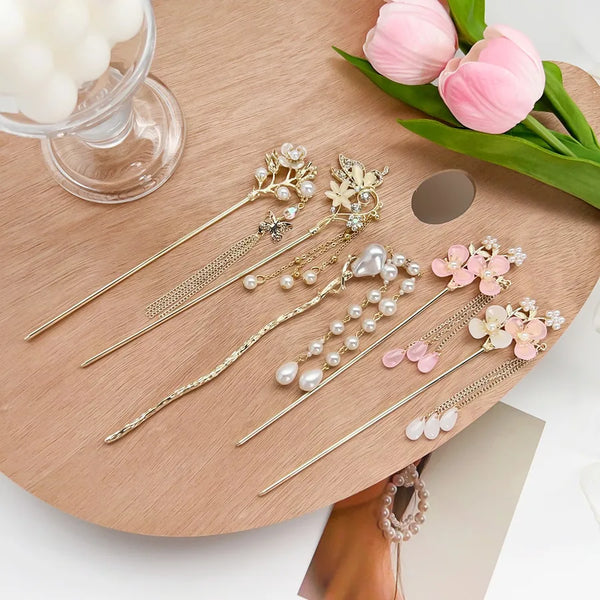 Plum Floral Hairpin Headband | Alloy