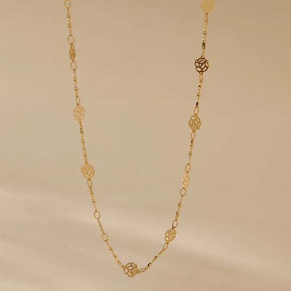 Minimalist Floral Necklace | Copper