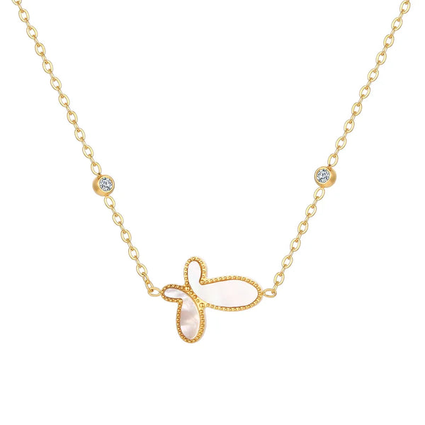 Stainless Butterfly Pendant Necklace | Stainless Steel