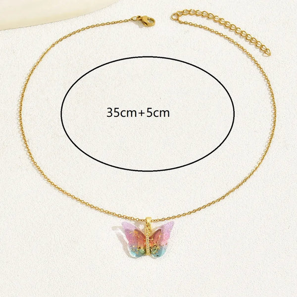 Gold-Plated Butterfly Necklace | Copper