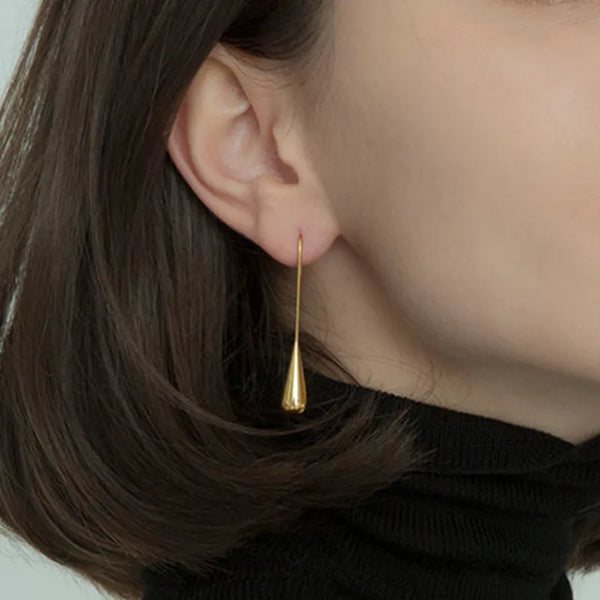 Gold-Plated Drop Earrings | Gold