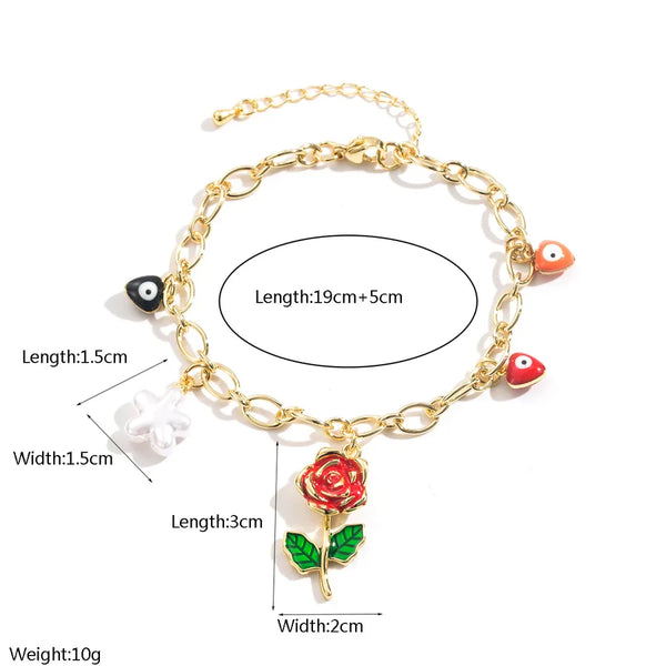 Celestial Floral Bracelet | Copper