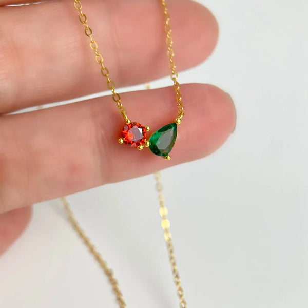 Silver-Plated Zircon Pendant Necklace | 925 Sterling Silver