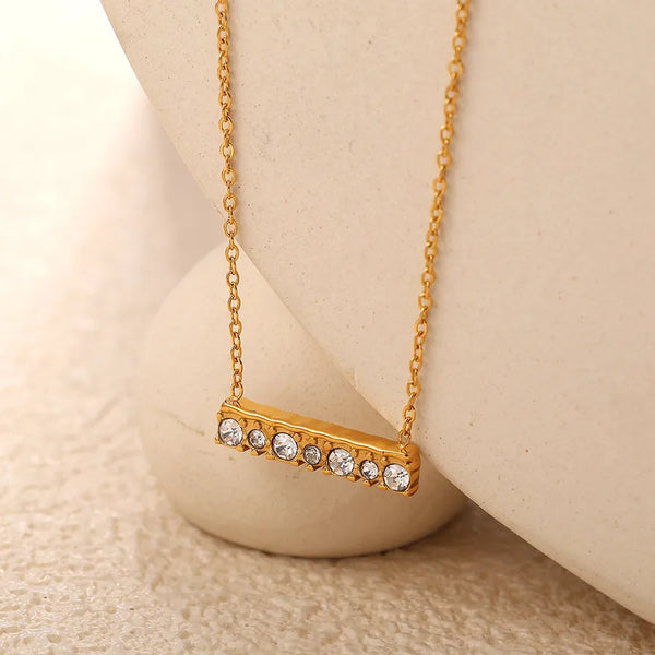 Single Zircon Necklace | Stainless Steel
