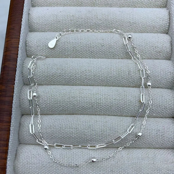 Hollow Geometric Bracelet | 925 Sterling Silver
