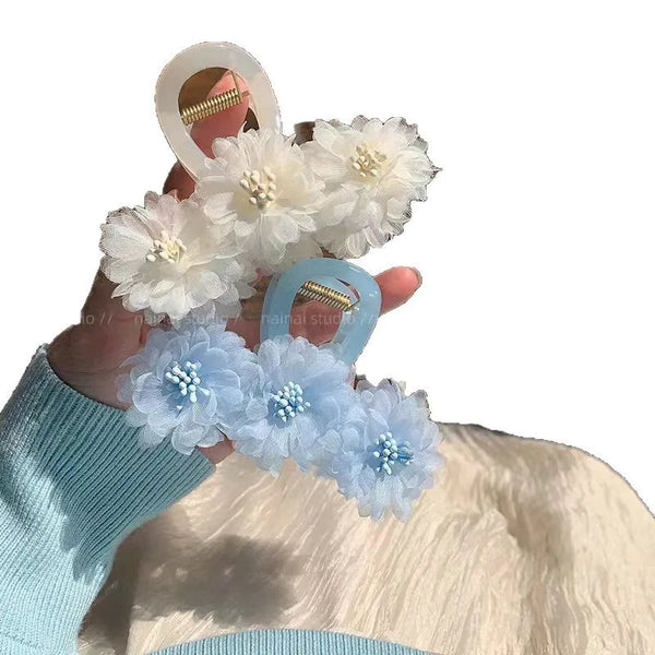 Vacation Floral Hair Claw | Plastic,Cloth