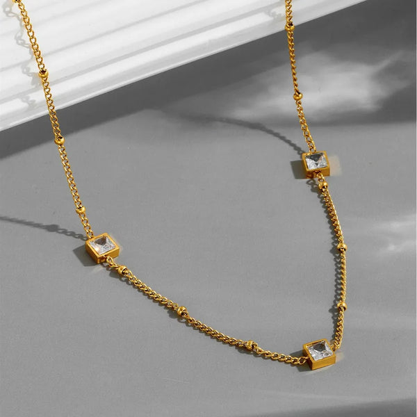 Zircon Necklace | Stainless Steel