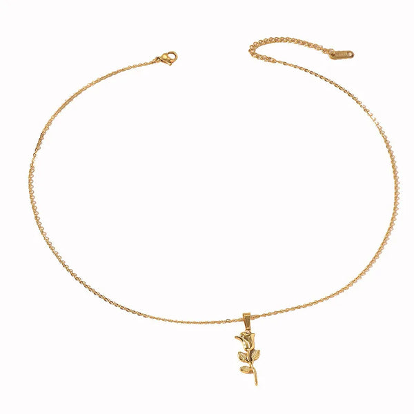 Floral Pendant Necklace | Stainless Steel