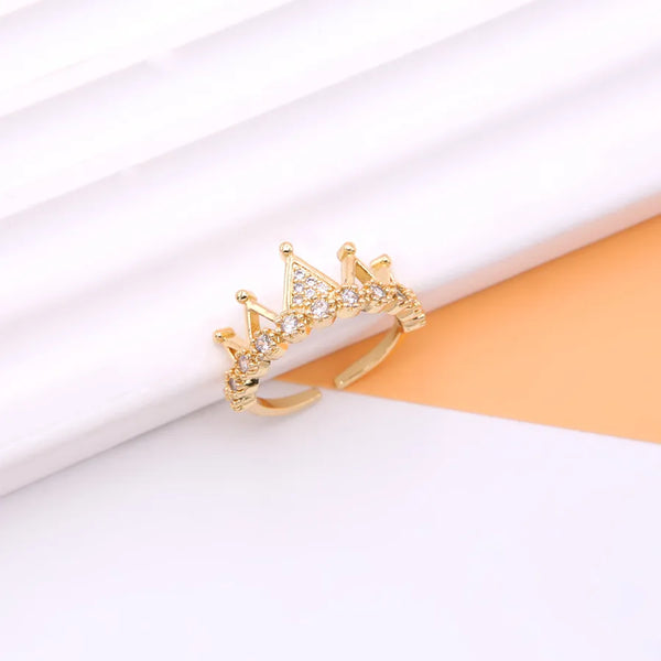Artificial Pearl Crown Ring | Copper