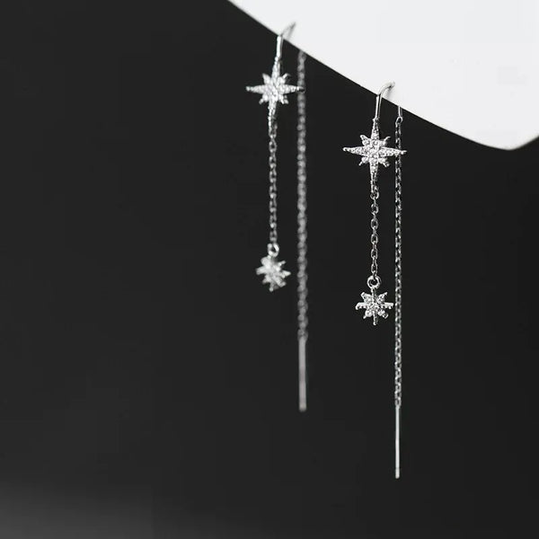 Long Celestial Earrings | 925 Sterling Silver