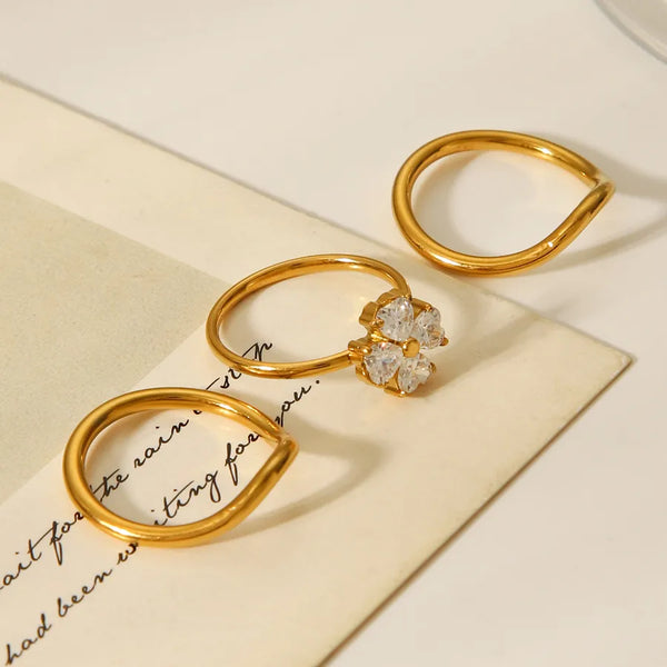 Clover Floral Ring | Stainless Steel