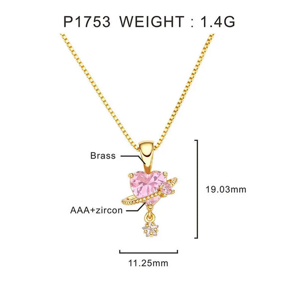 Foxi Heart Pendant Necklace | Copper