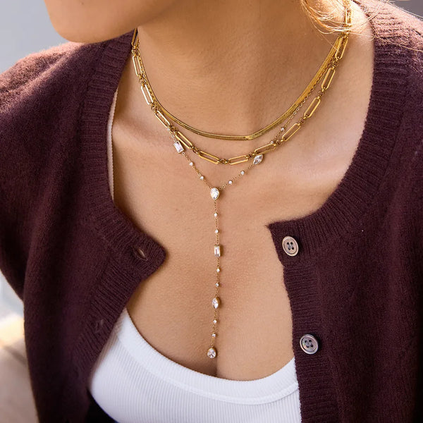 Stainless Zircon Necklace | Stainless Steel