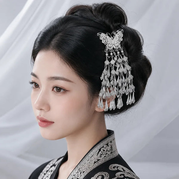 Butterfly Hairpin Headband | Zinc Alloy